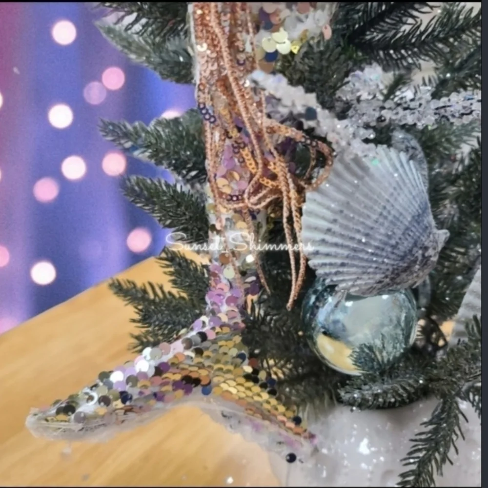 Whimsical Mermaid Elf Fairy Coastal Christmas Ornament 21” Mark Robert's Style